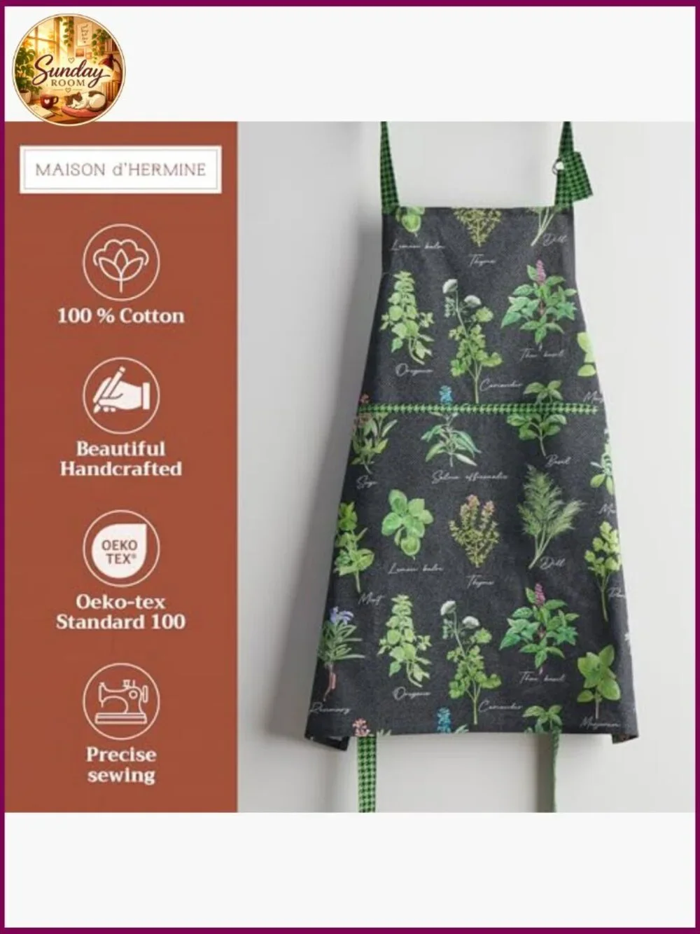 100% Cotton Unisex Apron with Pocket Kitchen Chef Apron